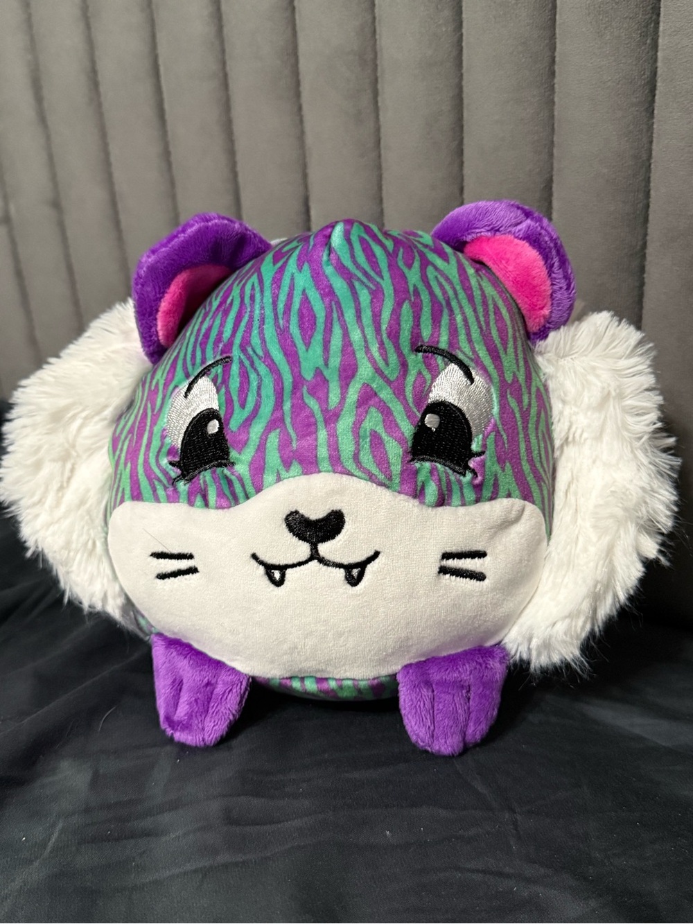 2017 Pikmi Pops Jungle Tiger Plush Purple Teal 7” Moose Toys